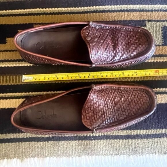 Cole Haan Woven Leather Loafers Mens Size 8 Brown Slip-On Comfort Dress Casual - Picture 8 of 8